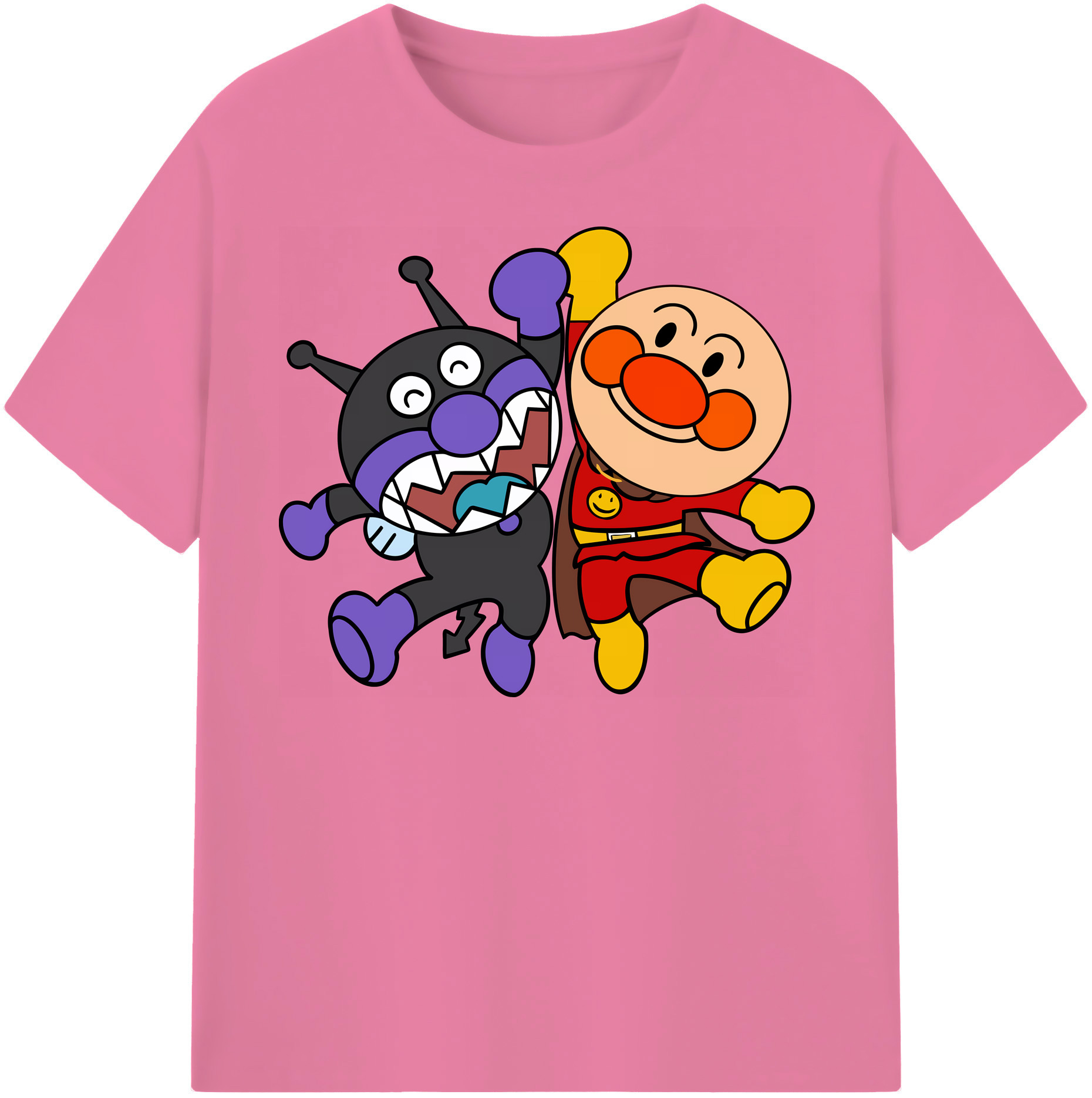 （画像用） アンパンマン Anpanman 綿100％半袖Tシャツ（フロントプリント）